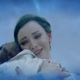 Polaris (Emma Dumont) witnessing a psychic vision of a happy future with her daughter, Dawn.